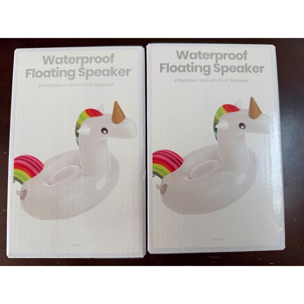 Generic Waterproof Floating Speaker Unisex OS White Inflatable Unicorn NWT